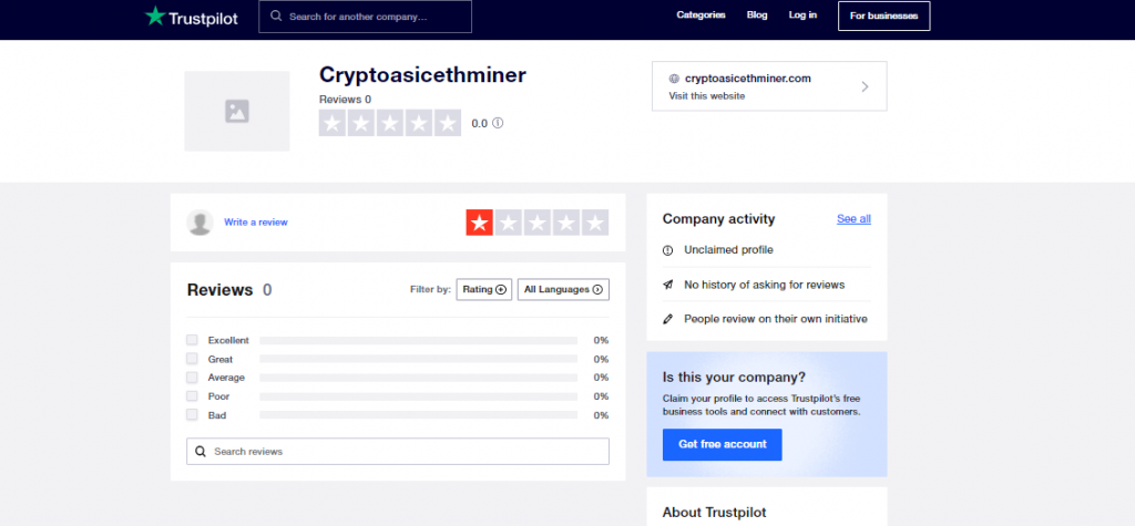 What clients say about cryptoasicethminer.com