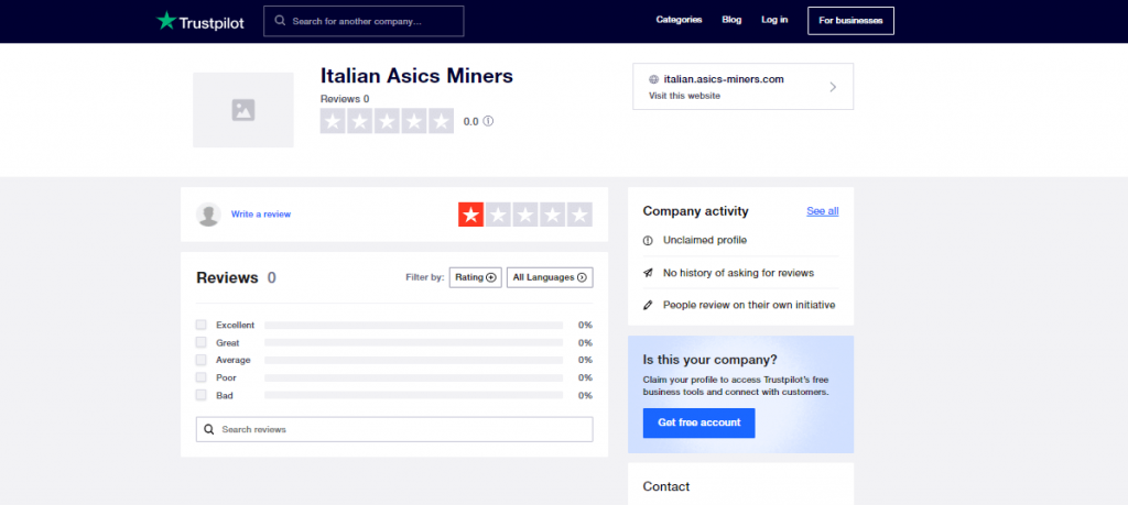 What Clients say about italian.asics-miners.com store