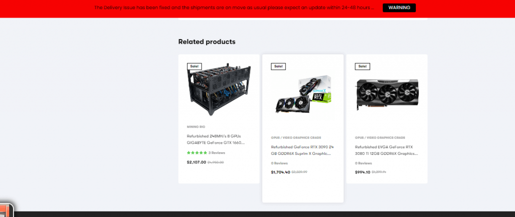 Have you bought a miner from refurbished.com store?