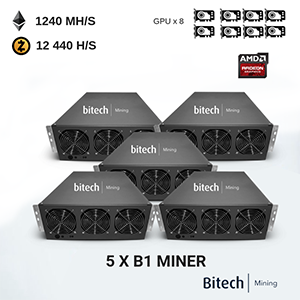 BiTech 3 x B1 241MH/s Mining Rig Review and Profitability Calculation Estimate Image